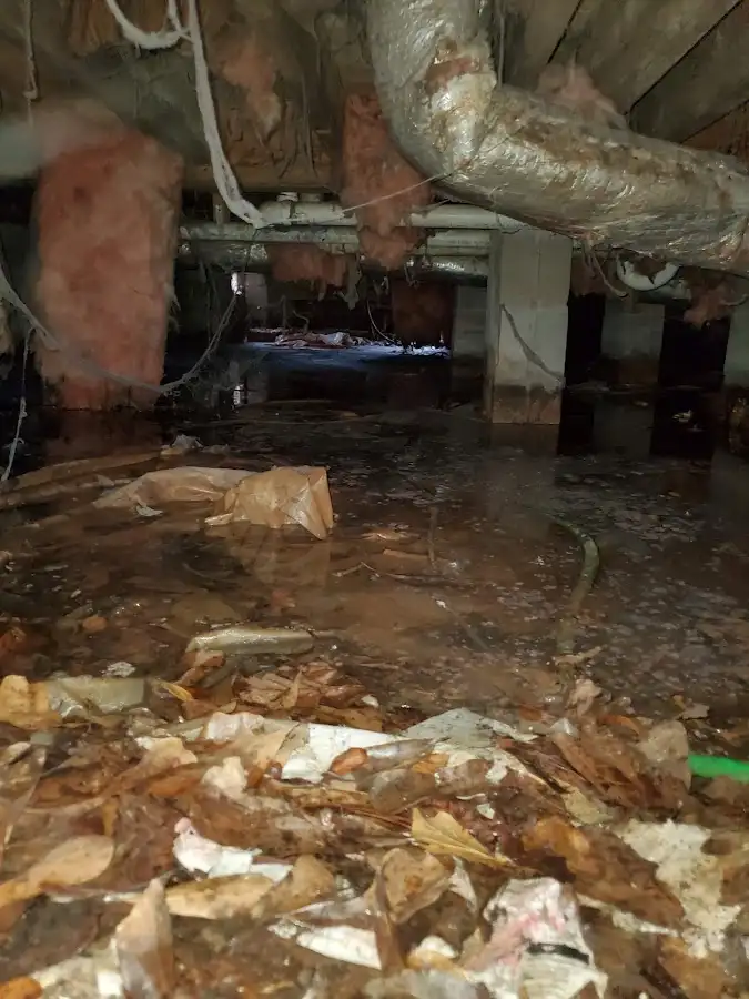 Crawl space flood assessment for Commercial Water Damage Restoration in Boonville